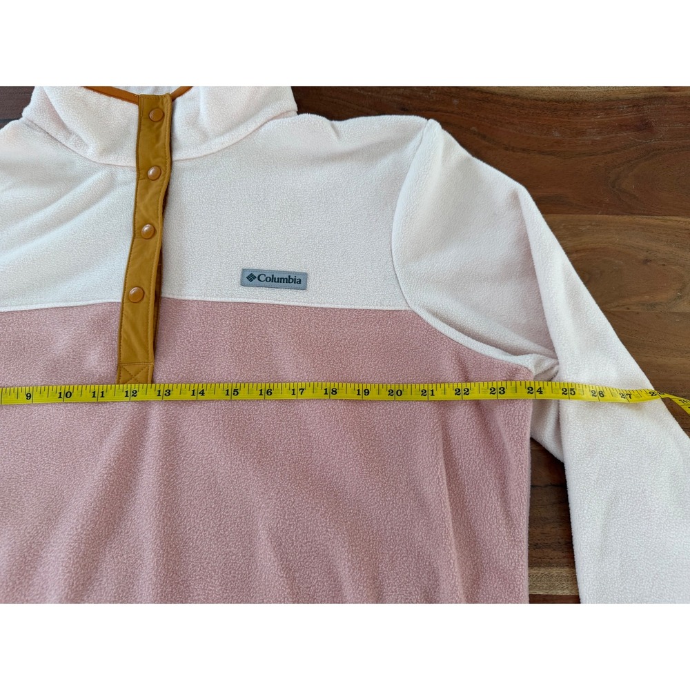 Columbia Benton Springs Fleece Pullover XXL Pink Cream Colorblock XL4503 Snap Up - Picture 5 of 8
